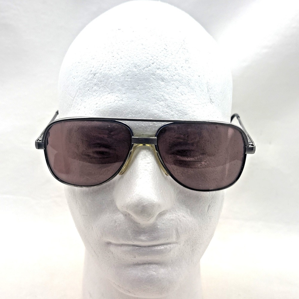 Zimco Gunmetal Aviator Eyeglass Frames Only Silver Pilot 54-18-140